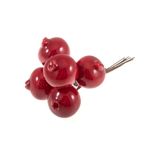 5 Pomegranates on Wire - Red
