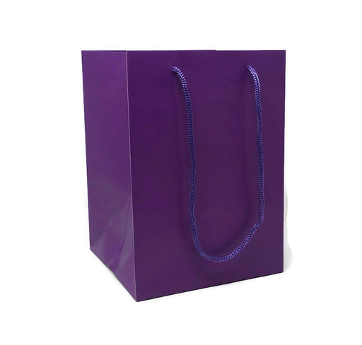 Flower Bag With Rope Handle x 10 - Purple