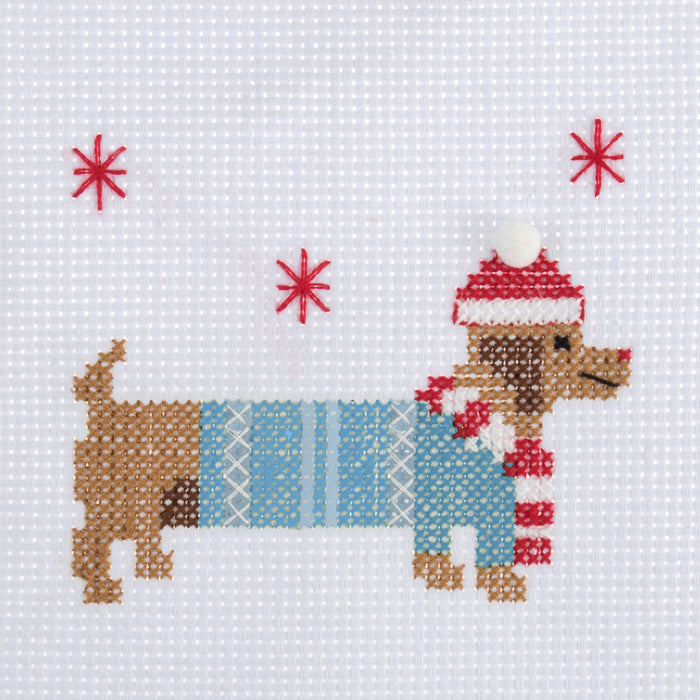 Mini Counted Cross Stitch Kit - Dachshund