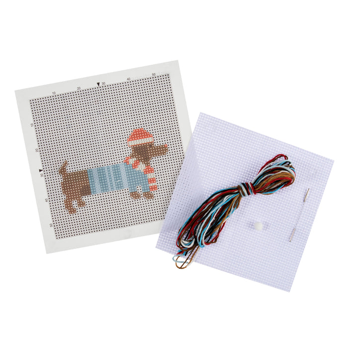Mini Counted Cross Stitch Kit - Dachshund