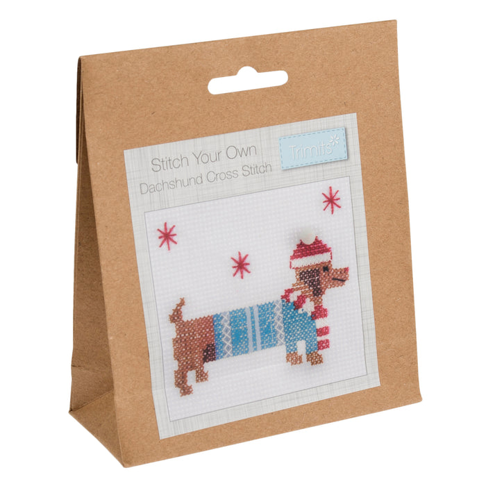 Mini Counted Cross Stitch Kit - Dachshund