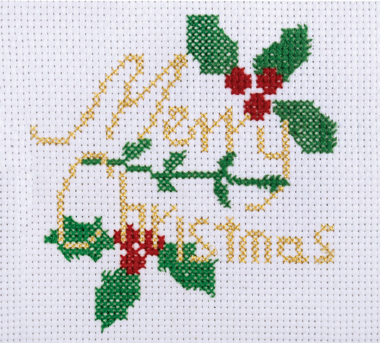 Mini Counted Cross Stitch Kit - Merry Christmas