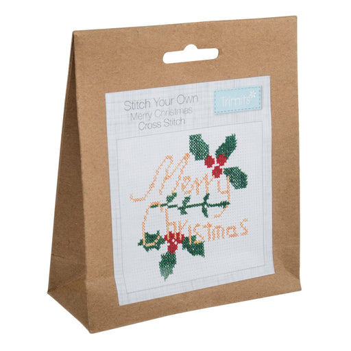 Mini Counted Cross Stitch Kit - Merry Christmas