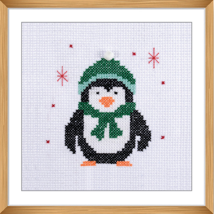 Mini Counted Cross Stitch Kit-  Penguin