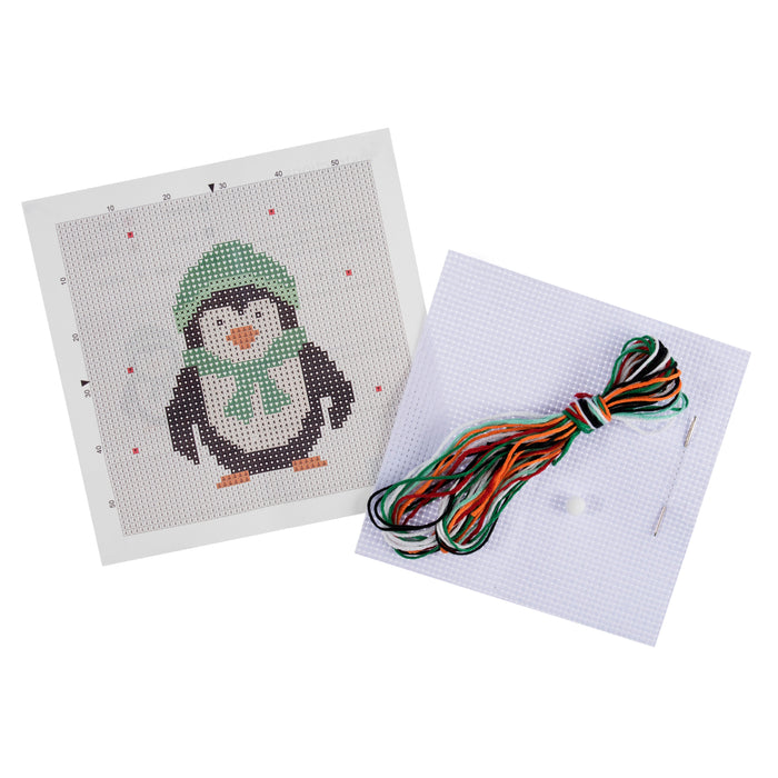 Mini Counted Cross Stitch Kit-  Penguin