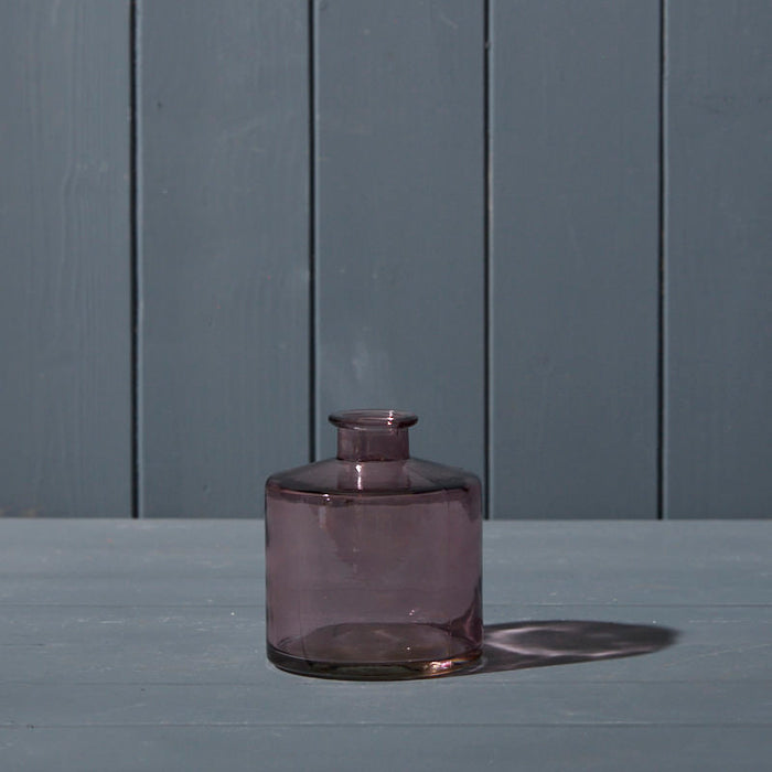 Amethyst Squat Glass Bottle