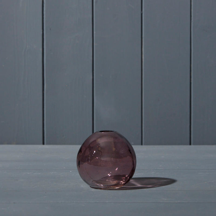 Amethyst Globe Glass Vase