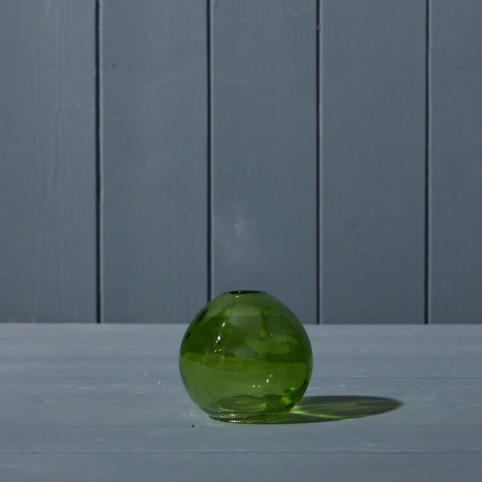 Globe Glass Vase x 8cm - Emerald Green