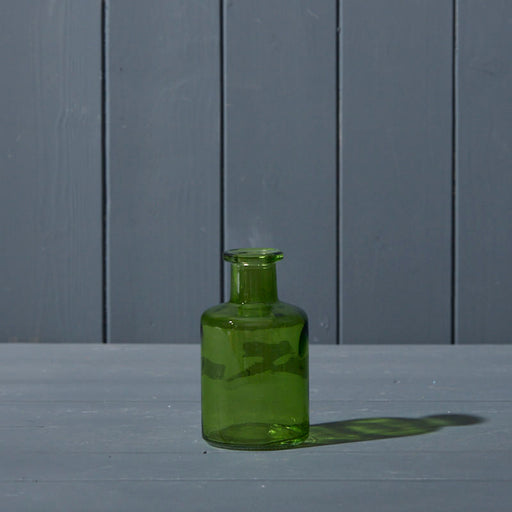 Emerald Green Small Glass Bottle