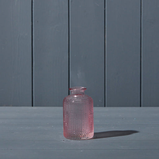 10cm Dimpled Glass Bottle - Lavender