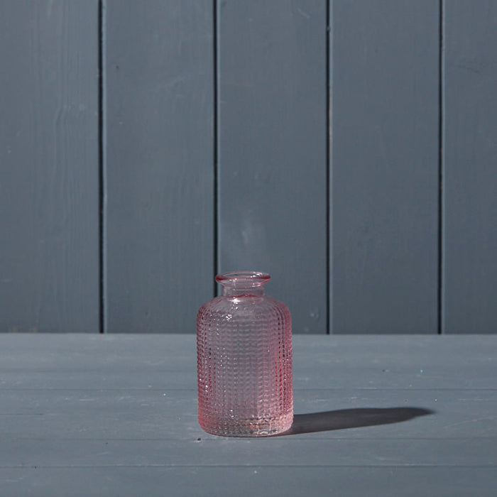 10cm Dimpled Glass Bottle - Lavender