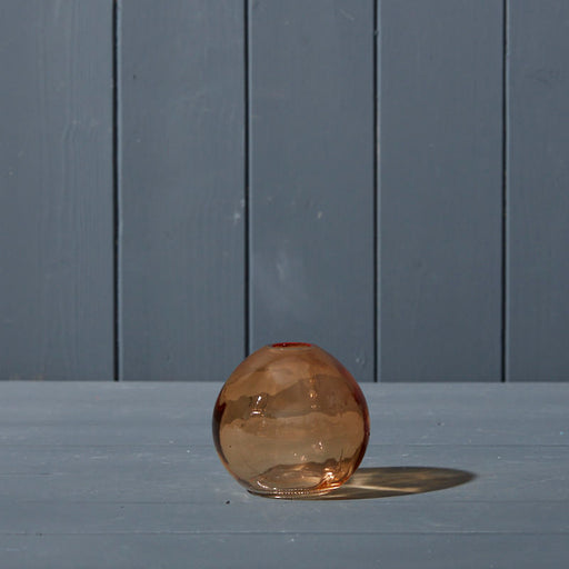 Cognac Globe Glass Vase x 8cm