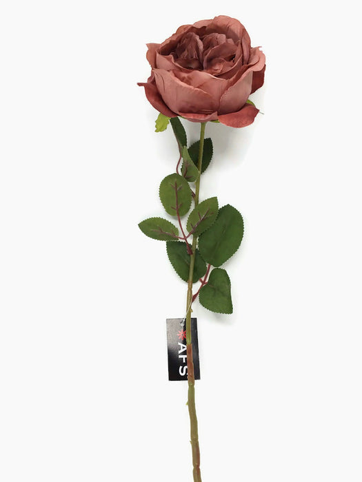 Garden Rose Stem  68cm Tall - Pink Lilac