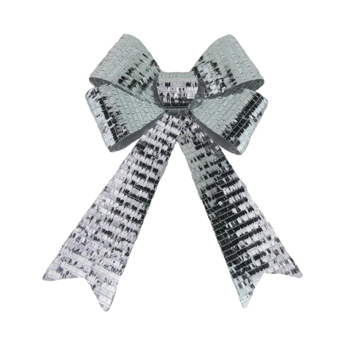 Giant Silver Sequin Bow x 25cm