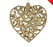 Gold Ornate Heart Glitter Hanging Bauble - 14 x 15cm