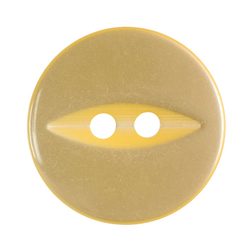 14mm-Pack of 8, Yellow Fisheye Buttons