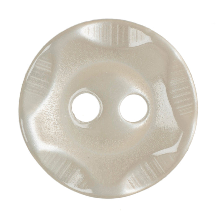 14mm-Pack of 6, Creamy lemon Wave Buttons