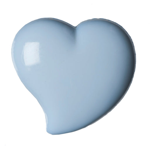 9mm-Pack of 6, Blue Heart Buttons