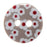 13mm Grey & Burgundy Floral Buttons - Pack of 5