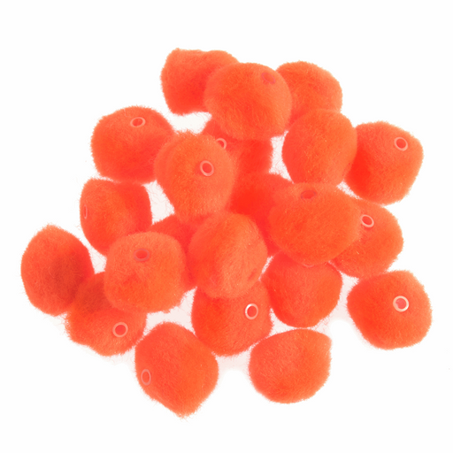 Pom Poms with Hole 12mm x  50 - Orange