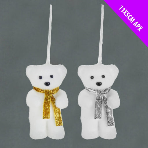 Single Hanging Bear With Scarf - One Selected At Random