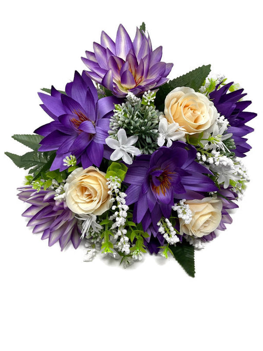 Water Lily Rose & Snowball Bush - Purple