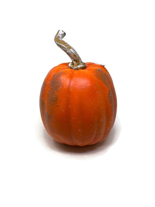 Small Artificial Sugar Pumpkin - Orange (17cm x  25cm)