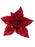Clip On Glitter & Sequin Velvet Poinsettia x 25cm - Red