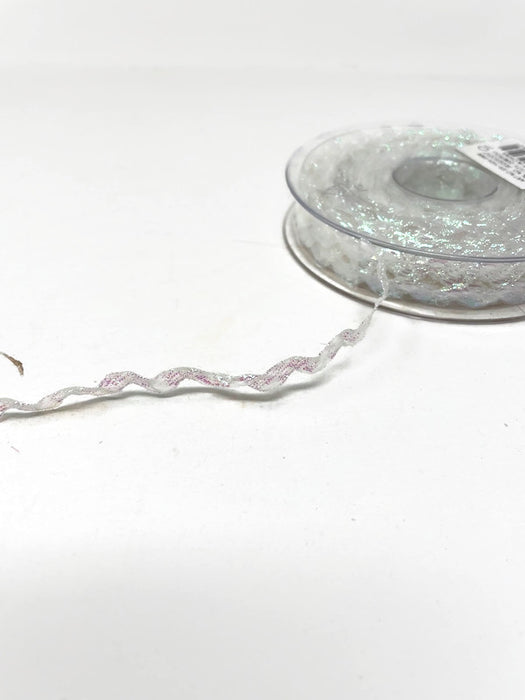 6mm Lurex Ric Rac Ribbon Roll x 20m - Iridescent