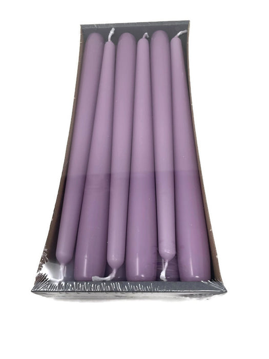 250mm x 23mm Tapered Candles x 12 - Lavender