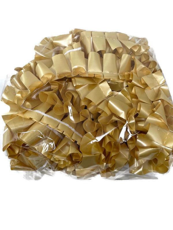 10m Easy Pleat Ribbon - Gold — Artificial Floral Supplies
