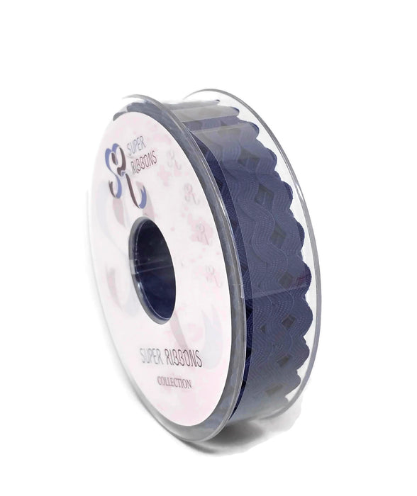 Ric Rac Ribbon Reel - 6mm x 20m - Navy Blue