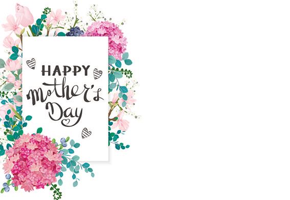 50 Mother's Day Flower Gift Cards -  Pink & Blue Flowers