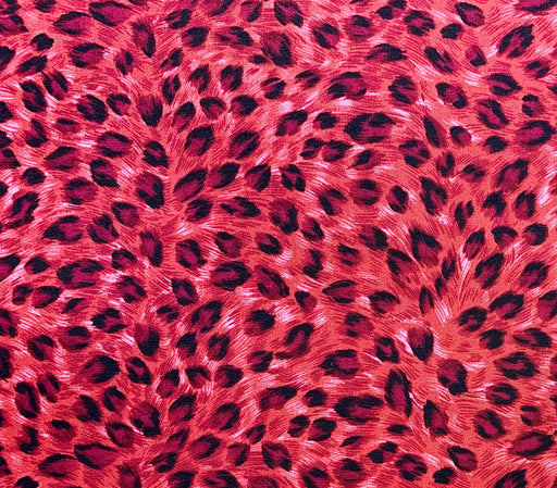 1 Metre 100 % Cotton Red leopard Fabric Width: 110cm (45 inches) stock location b1