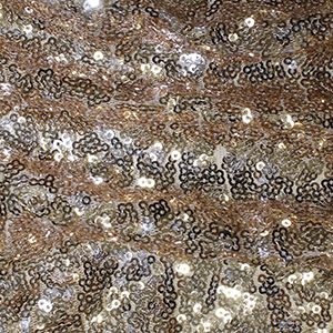 1 Metre Rose Gold All Over 3mm Sparkle Sequins Fabric