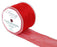 70mm x 20m Wired Chiffon Organza Ribbon - Red