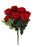 10 Head Open Rose Bush - Red