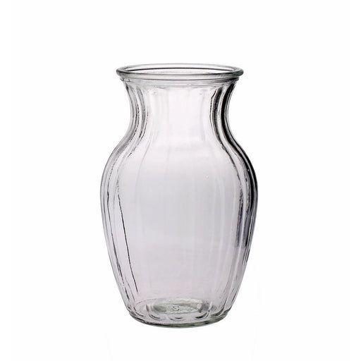 Ribbed Sweetheart Glass Vase  Wedding Event Home Decor