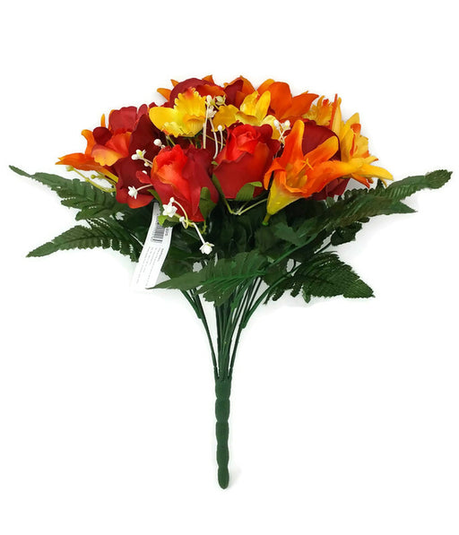 Rose Dahlia & Orchid Bush - Burnt Orange