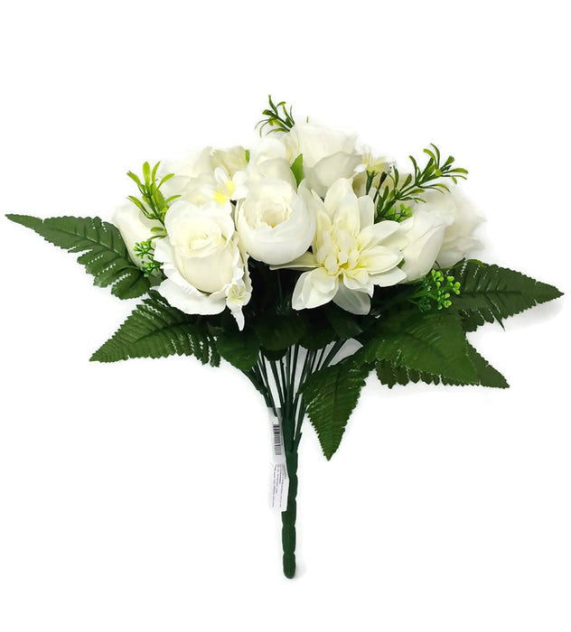 Rose Dahlia & Ranunculus Bush - Cream