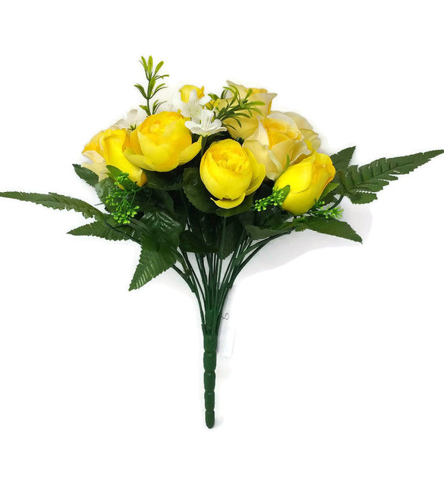 Rose Dahlia & Ranunculus Bush - Yellow