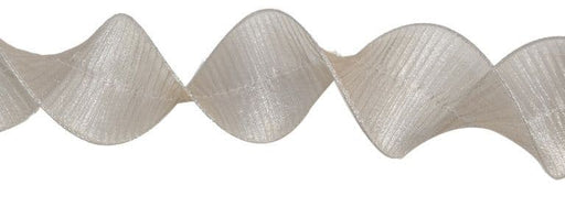 Ruffle Ribbon - 10cm x 2.7m - Oyster