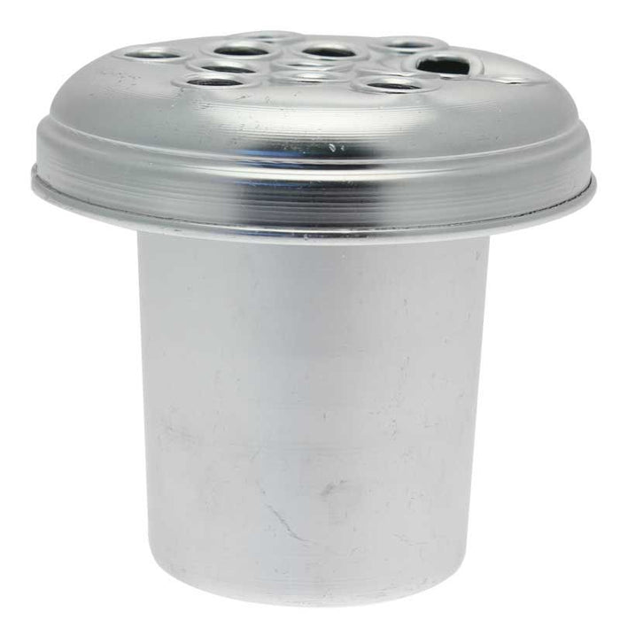 Silver Aluminium Grave Vase - Height 5.5inches
