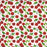 1M Cherry \ Cherries on Ivory Background Polycotton Fabric x 43" Width