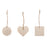 Cross Stick Kit Pack Of 3 Wooden Shapes