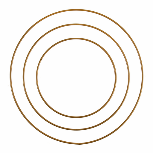 Craft Hoops Metal: 15-25cm - 3 Sizes - Gold