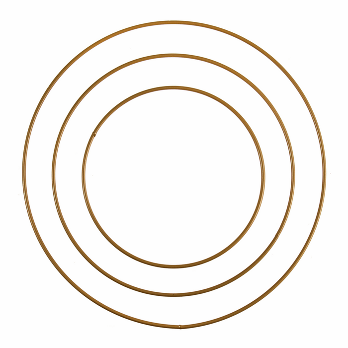 Craft Hoops Metal: 15-25cm - 3 Sizes - Gold