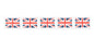 Kings Coronation Union Jack Satin Ribbon 20mm x 10m