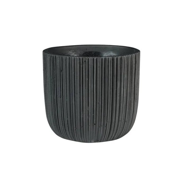 Vogue Black Linear Pot - H10.5cm