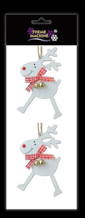 Wooden Rudolph Hangers x 10cm - Colour Selected at Random
